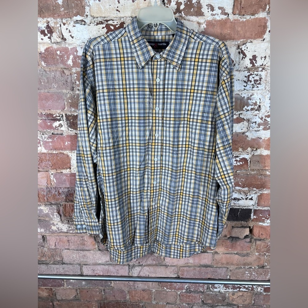 george & martha button down shirt L